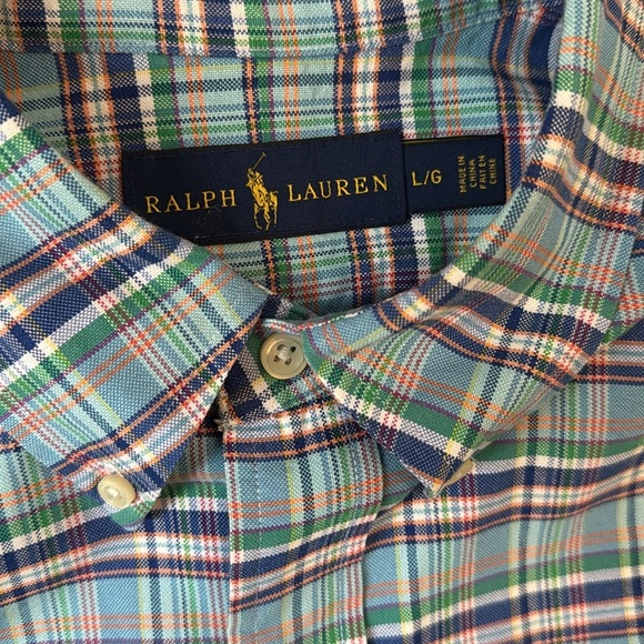 Ralph Lauren light blue button down size large - Picture 3 of 5